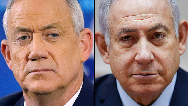 Бени Ганц, Биньямин Нетаниягу. Фото: AFP (צילום: AFP) Бени Ганц, Биньямин Нетаниягу. Фото: AFP