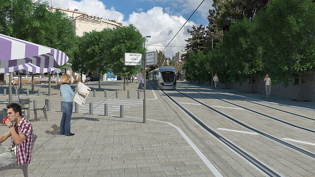 Трамвай в Иеpусалиме. Фото: проект "Ав ле-тахбура"