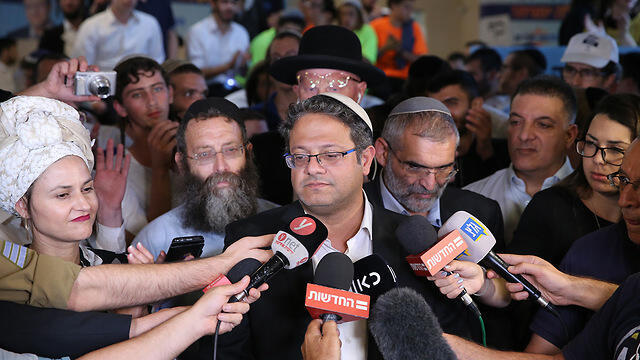 Itamar Ben-Gvir at the Otzma Yehudit headquarters 