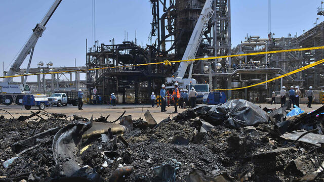 Devastation at the Saudi oil facility hit by advanced drones