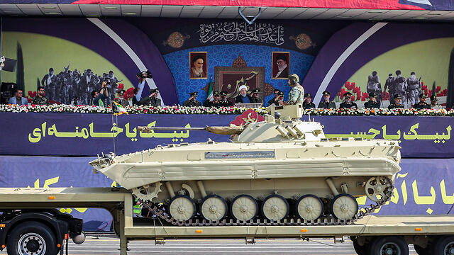 An Iranian military parade in Tehran
