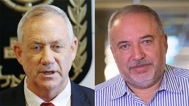 Бени Ганц, Авигдор Либерман. Фото: Алекс Коломойский (צילום: אלכס קולומויסקי) Бени Ганц, Авигдор Либерман. Фото: Алекс Коломойский