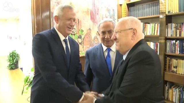 Нетаниягу, Ривлин и Ганц на встрече в Иерусалиме. Фото: Connect