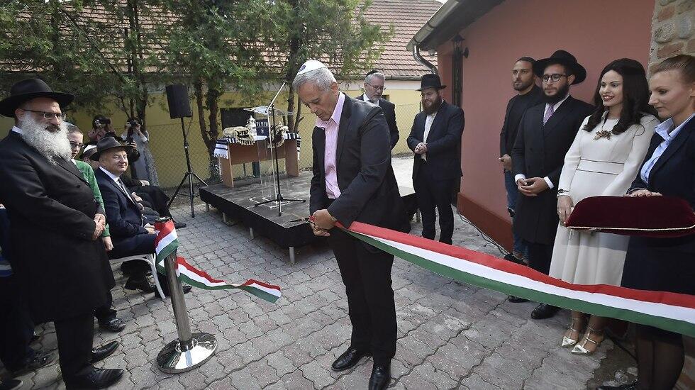 Cutting the ribbon in Budapest