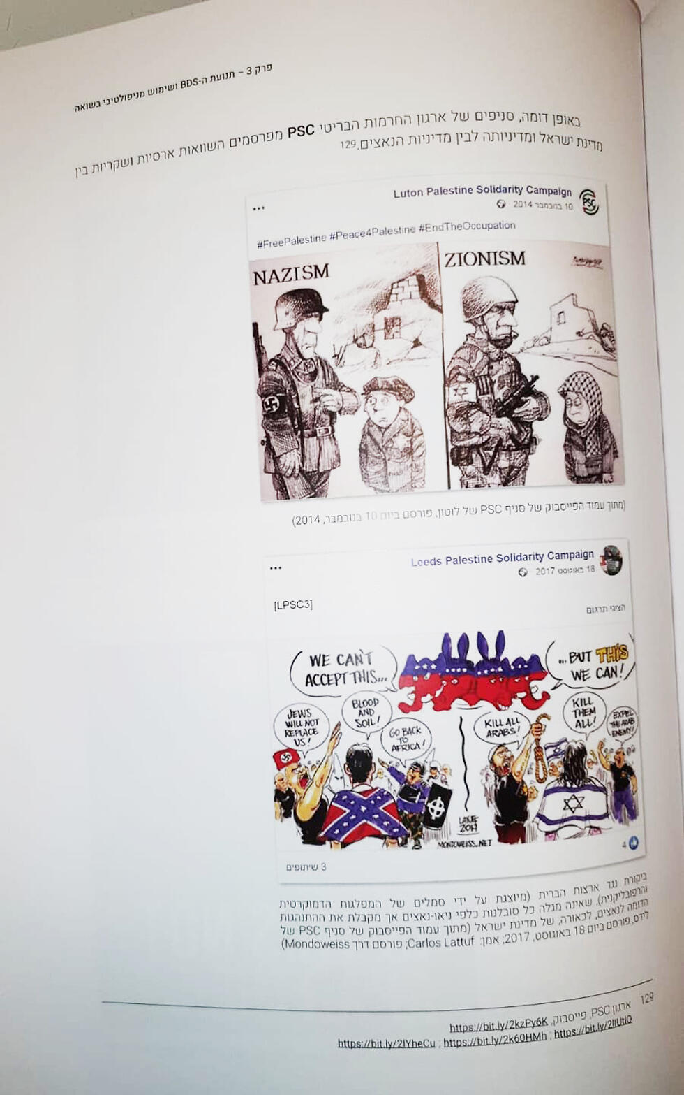 Одна из картин в пропаганде BDS. Фото: EJA (צילום: eja) Одна из картин в пропаганде BDS. Фото: EJA