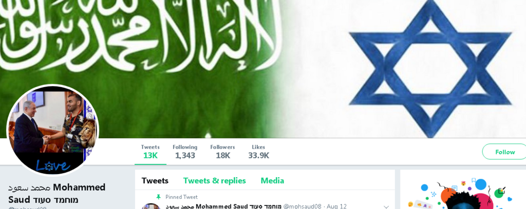 Страница Сауда в твиттере