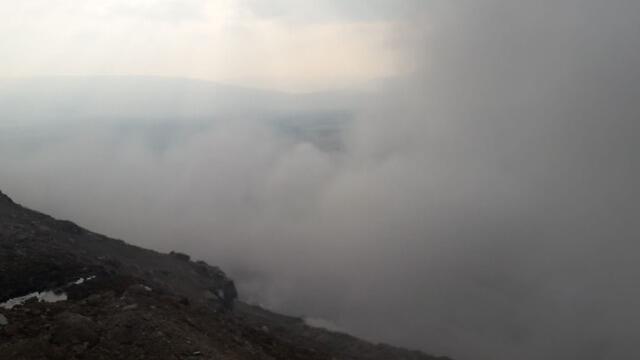 Пожар на мусорной свалке "Хагаль". Фото: Эяль Яффе, минэкологии (צילום: איל יפה, המשרד להגנת הסביבה) Пожар на мусорной свалке "Хагаль". Фото: Эяль Яффе, минэкологии