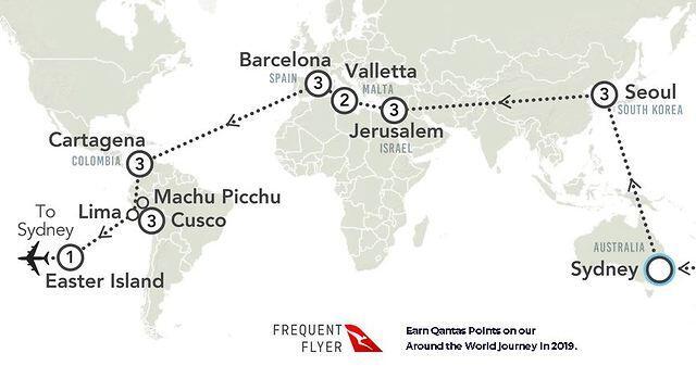 Маршрут кругосветного путешествия. С сайта constellationjourneys.com