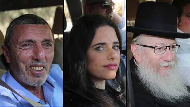 Лидеры Еврейского дома, Новых правых и Яадут ха-Тора перед совещанием в канцелярии премьера 2 октября. Фото: Алекс Коломойский