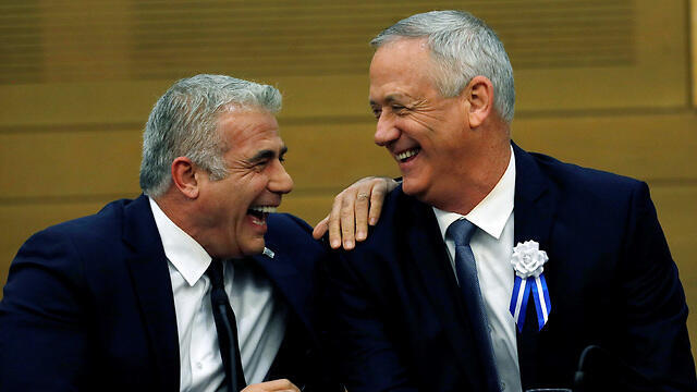Blue and White leaders Benny Gantz and Yair Lapid