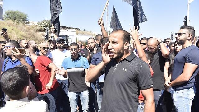   Демонстрация протеста в арабском секторе. Фото: Шарон Цур