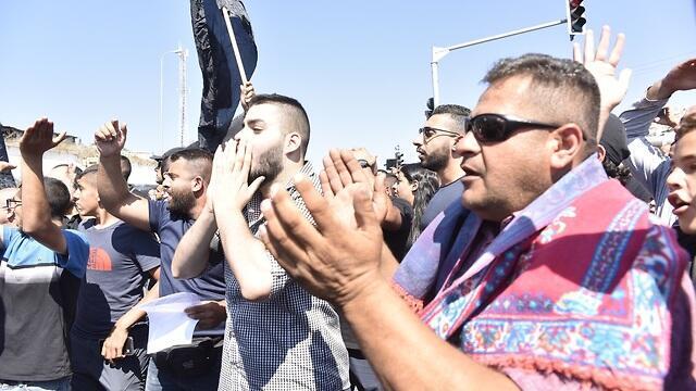   Демонстрация протеста в арабском секторе. Фото: Шарон Цур