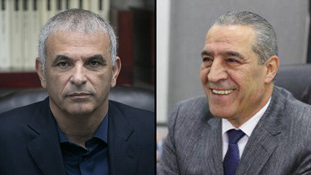  Moshe Kahlon (left) and Hussein al-Sheikh (right)