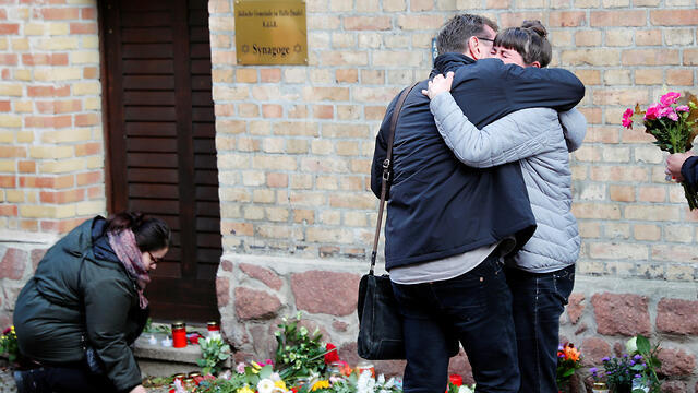 The scene of the deadly Yom Kippur attack at a synagogue in Germany  