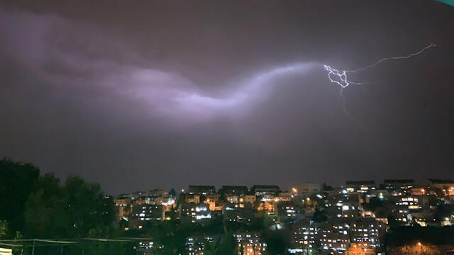 Thunderstorm in Jerusalem