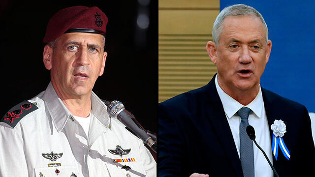 Авив Кохави, Бени Ганц. Фото: Ярив Кац, AFP  