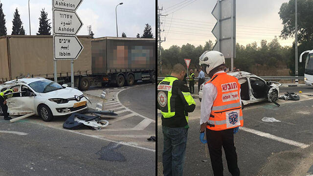 Место аварии. Фото: отдел безопасности Шаар ха-Негева (צילום: מחלקת בטחון שער הנגב) Место аварии. Фото: отдел безопасности Шаар ха-Негева