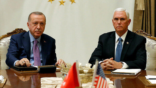 Turkish President Recep Tayyip Erdogan and U.S. VP  Mike Pence