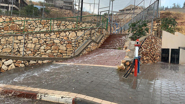 Ливень в Цфате. Фото: пресс-служба мэрии Цфата