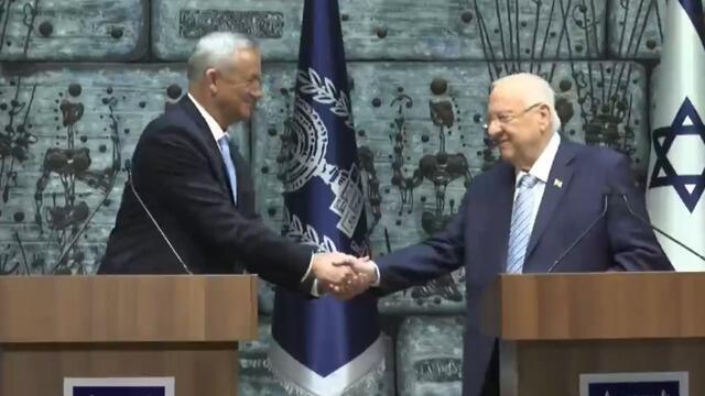 Реувен Ривлин и Бени Ганц. Фото: Гиль Йоханан