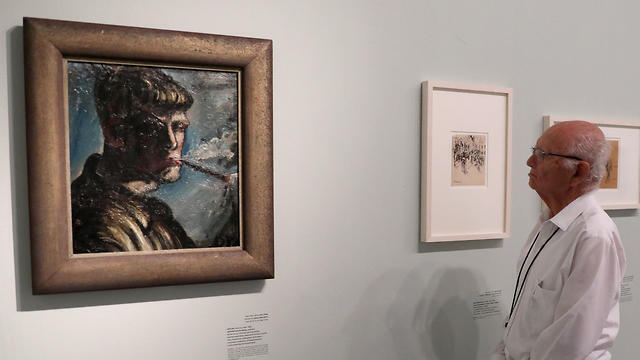 Visitors at the 'Fateful Choices Art from the Gurlitt Trove exhibition' at the Israel Museum in Jerusalem  
