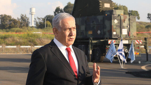 Prime Minister Benjamin Netanyahu at the Palmachim air base (Photo: Mark Israel Salem)