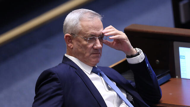 Blue and White leader Benny Gantz in the Knesset