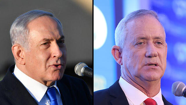 Биньямин Нетаниягу, Бени Ганц. Фото: Хаим Горенштейн, Амит Шааби (צילום: חיים הורנשטיין, עמית שאבי) Биньямин Нетаниягу, Бени Ганц. Фото: Хаим Горенштейн, Амит Шааби