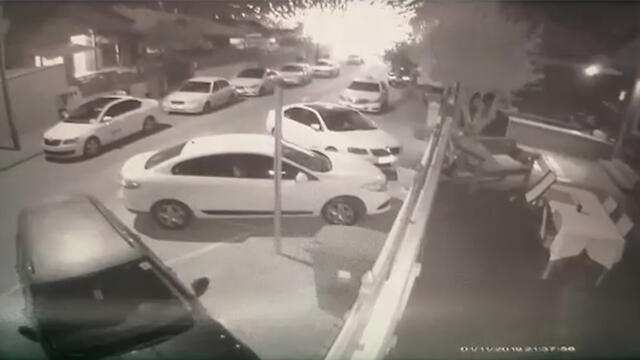 The moment a Gaza rocket hits a Sderot home is caught on security cameras