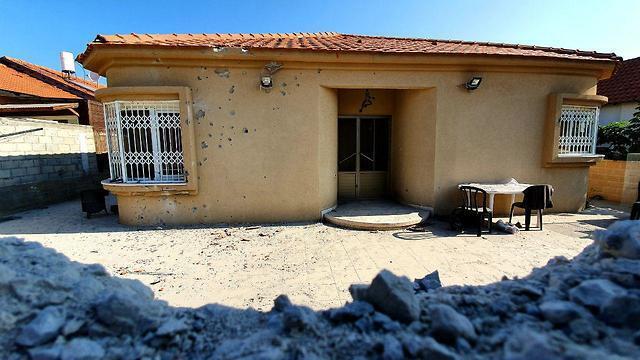 A house in Sderot which suffered a direct hit