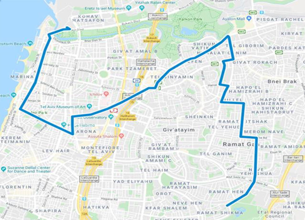 Маршрут в Рамат-Гане
