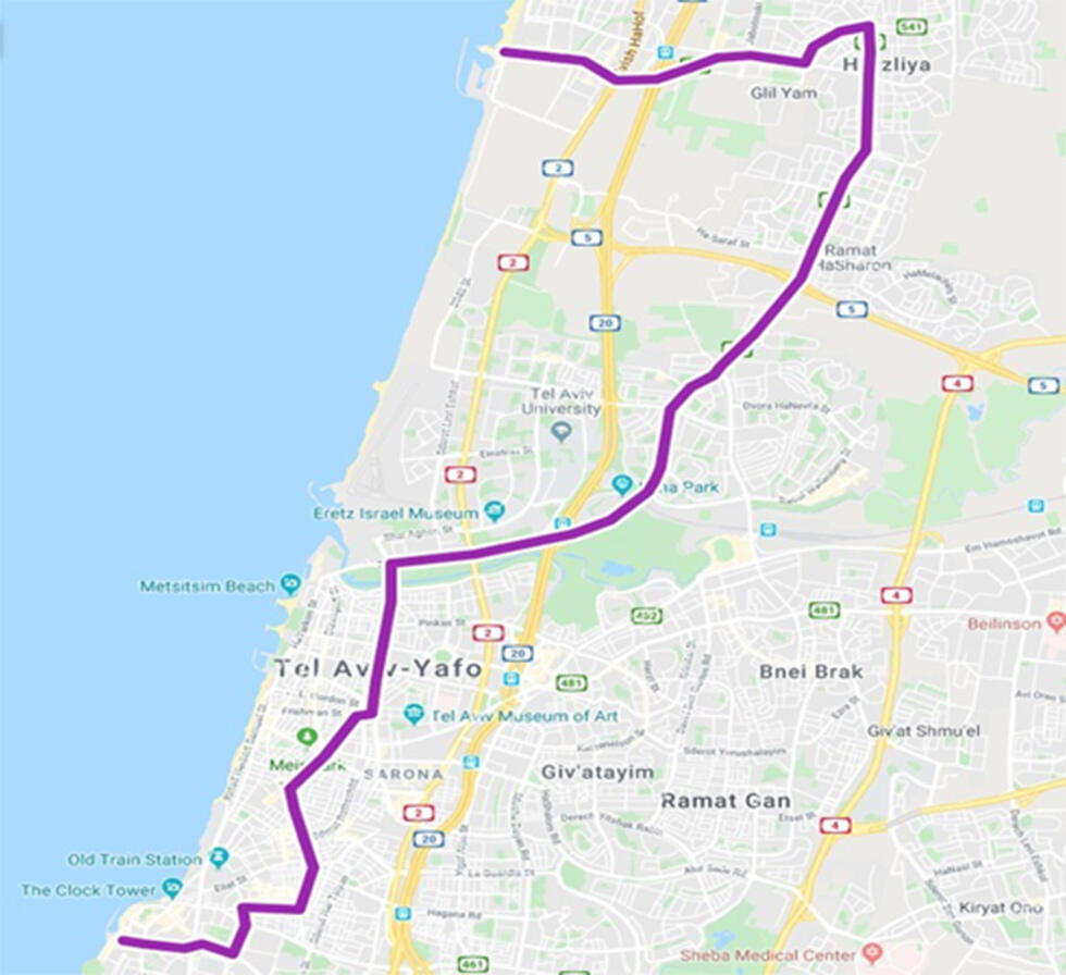 Маршрут в Рамат ха-Шароне  и Герцлии