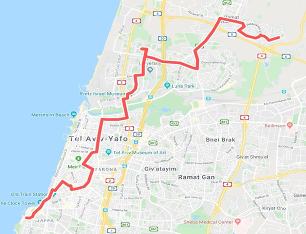 Маршрут в Рамат ха-Шароне