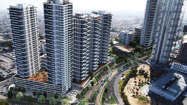 Проект застройки центра Бат-Яма. Фото: "Цфор адрихалим"