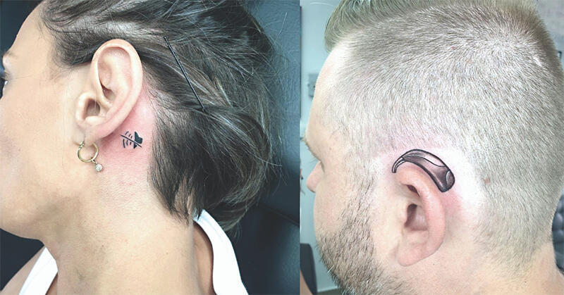 Татуировки Стаса и Марины. Фото из семейного архива