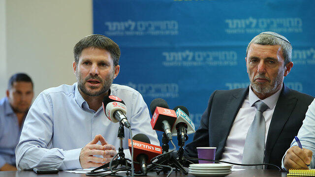 Лидеры Еврейского дом и Ихуд леуми Бецалель Смотрич и Рафи Перец. Фото: Амит Шааби