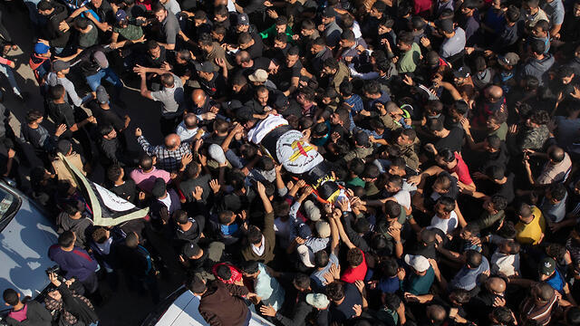 Funeral of Islamic Jihad commander Baha Abu al-Ata in Gaza (Photo: AP)