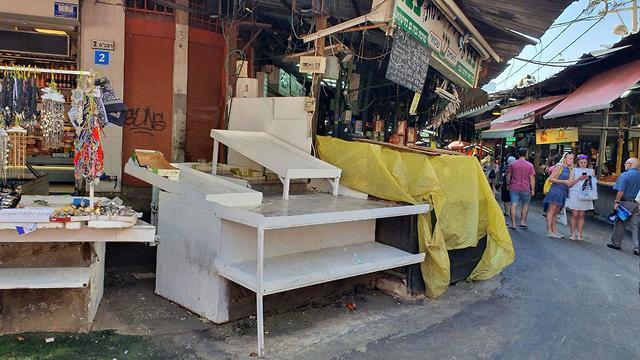 Some Carmel Market vendors were also absent 