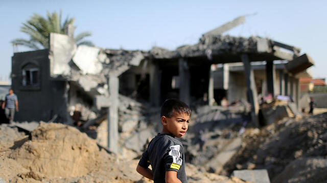 The aftermath of an IDF strike in southern Gaza  