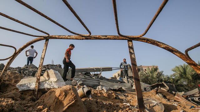 The aftermath of an IDF strike in Gaza  