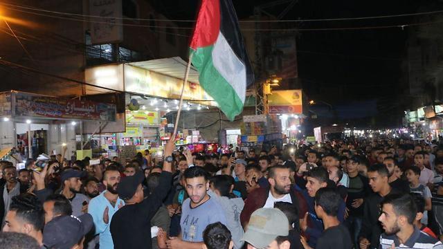 Protests in northern Gaza on Thursday eveningnullnull Protests in northern Gaza on Thursday evening