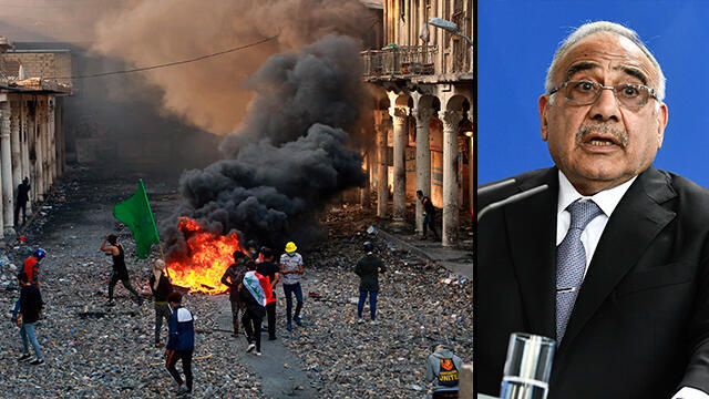 Премьер-миниср Ирака и беспорядки. Фото: AP, EPA