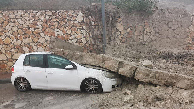 Стена рухнула в Нацерете