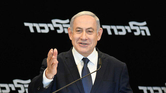 Нетаниягу выступает со специальным заявлением. 1 января 2020 года. Фото: Рафи Коц (צילום: רפי קוץ) Нетаниягу выступает со специальным заявлением. 1 января 2020 года. Фото: Рафи Коц