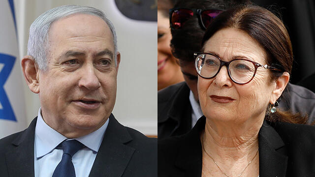 Премьер-министр Биньямин Нетаниягу, председатель Верховного суда Эстер Хают. Фото: Марк Исраэль Салем, AP (צילום: מארק ישראל סלם, AP) Премьер-министр Биньямин Нетаниягу, председатель Верховного суда Эстер Хают. Фото: Марк Исраэль Салем, AP