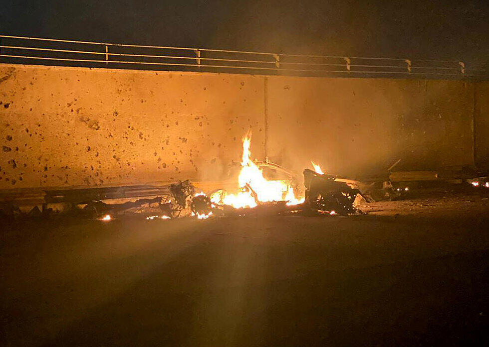 מפקד כוח קודס איראן קאסם סולימאני חוסל ב בגדד עיראק ו עלי חמינאי