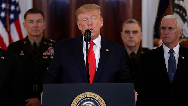 Президент США Дональд Трамп в ходе обращения к нации. Фото: AP