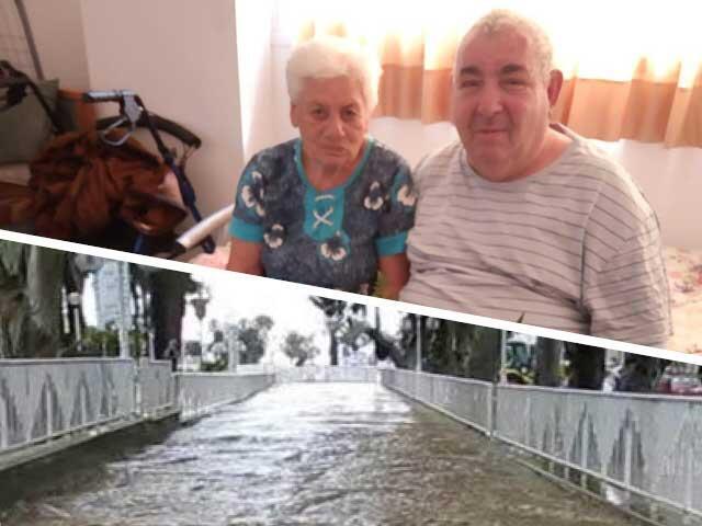 Анна и Авраам Друкар, затопленная улица Гаатон. Фото: личный архив, ynet (Фото: личный архив) Анна и Авраам Друкар, затопленная улица Гаатон. Фото: личный архив, ynet