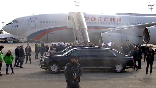 Самолет Путина в аэропорту Бен-Гурион. Фото: Управление аэропортов Израиля (צילום: רשות שדות התעופה) Самолет Путина в аэропорту Бен-Гурион. Фото: Управление аэропортов Израиля