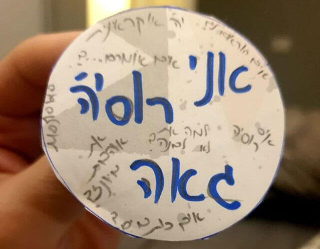 Самодельный значок, с которым Элия Вайнштейн-Грос пошла в школу. Фото предоставлено семьеей